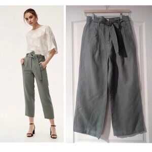 Aritzia Wilfred | Linen Cauchy Pant in Moss Green